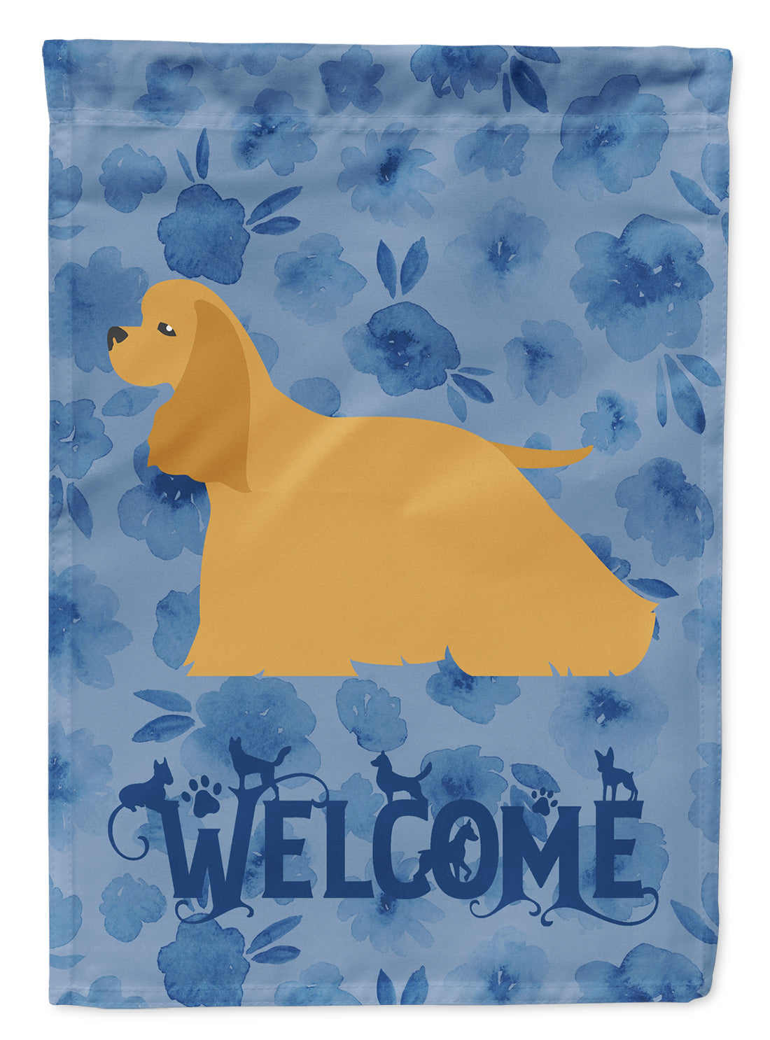 Cocker Spaniel Welcome Flag Canvas House Size CK6113CHF  the-store.com.