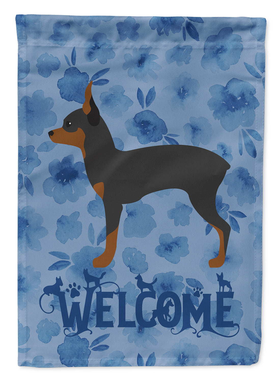 Toy Fox Terrier Welcome Flag Canvas House Size CK6114CHF  the-store.com.