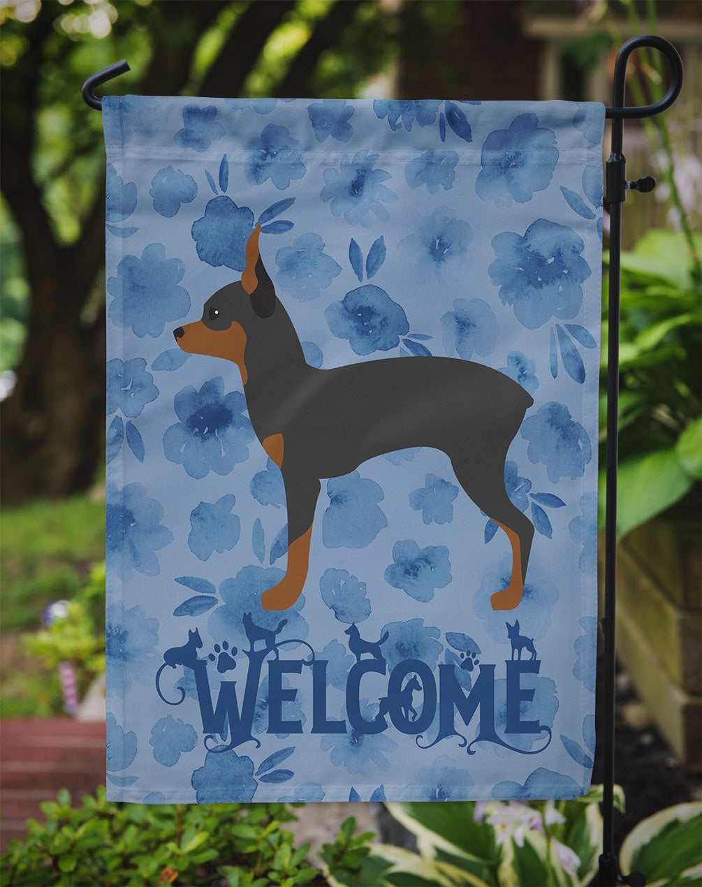 Toy Fox Terrier Welcome Flag Garden Size CK6114GF