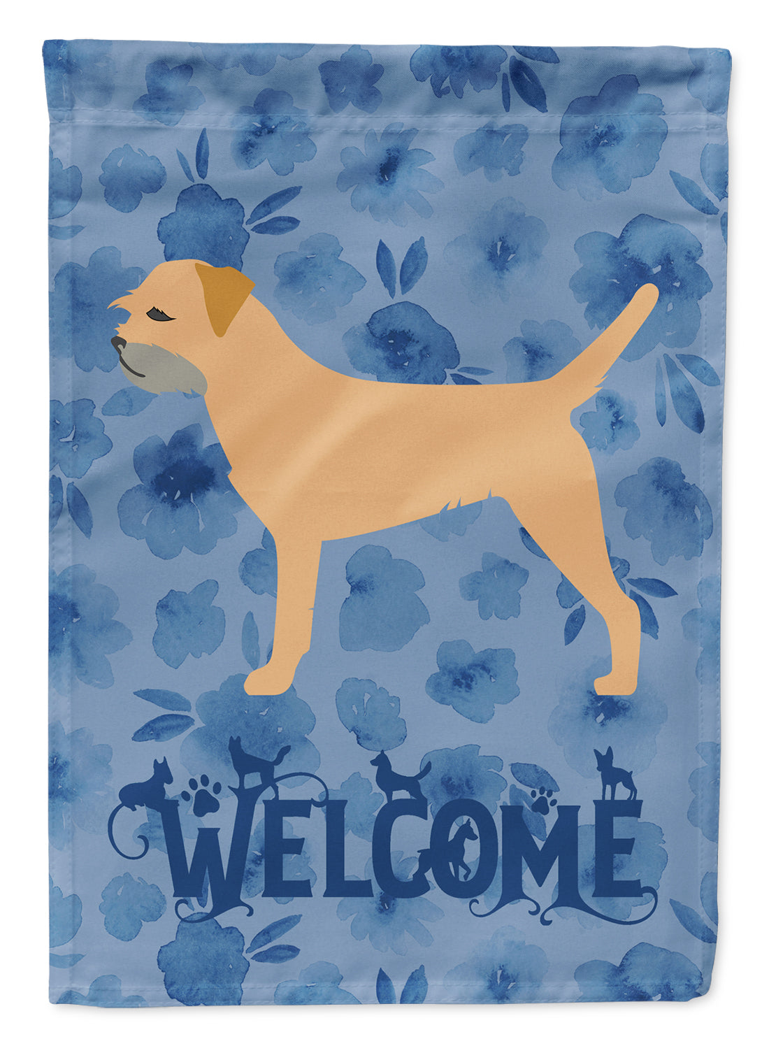 Border Terrier Welcome Flag Canvas House Size CK6116CHF  the-store.com.