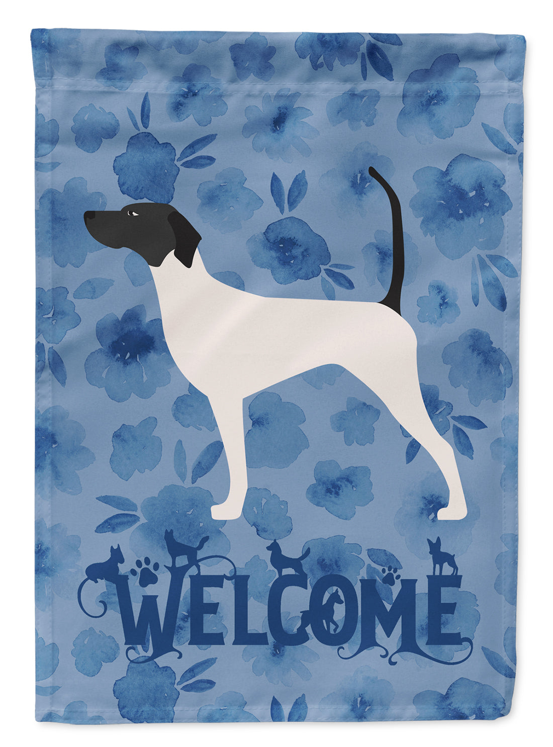 English Pointer Welcome Flag Canvas House Size CK6122CHF