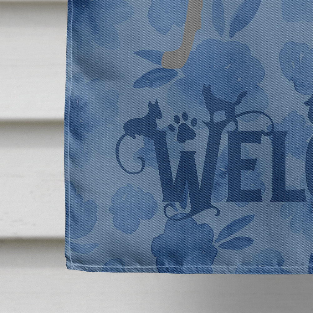 Scottish Deerhound Welcome Flag Canvas House Size CK6123CHF  the-store.com.