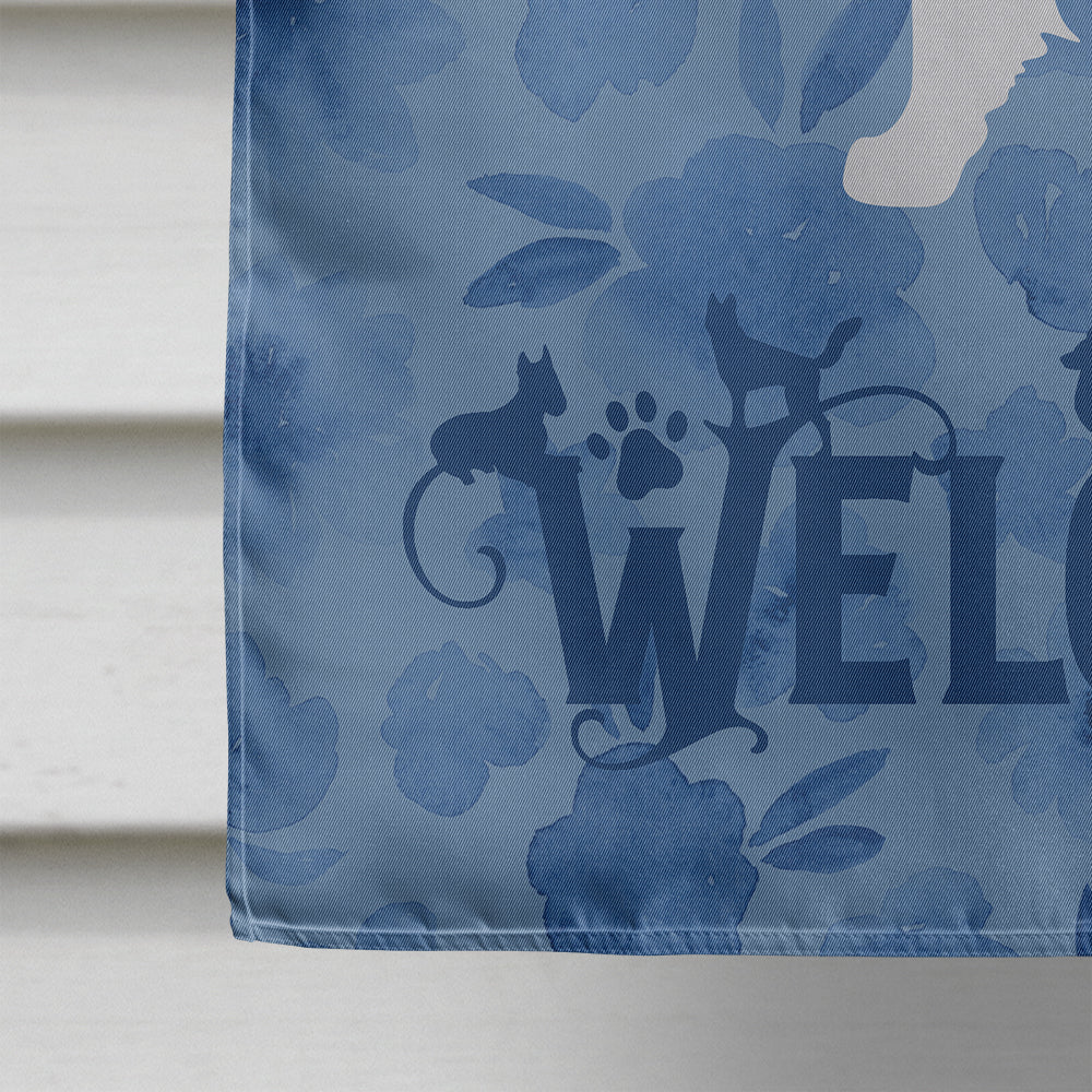 Welsh Springer Spaniel Welcome Flag Canvas House Size CK6127CHF  the-store.com.