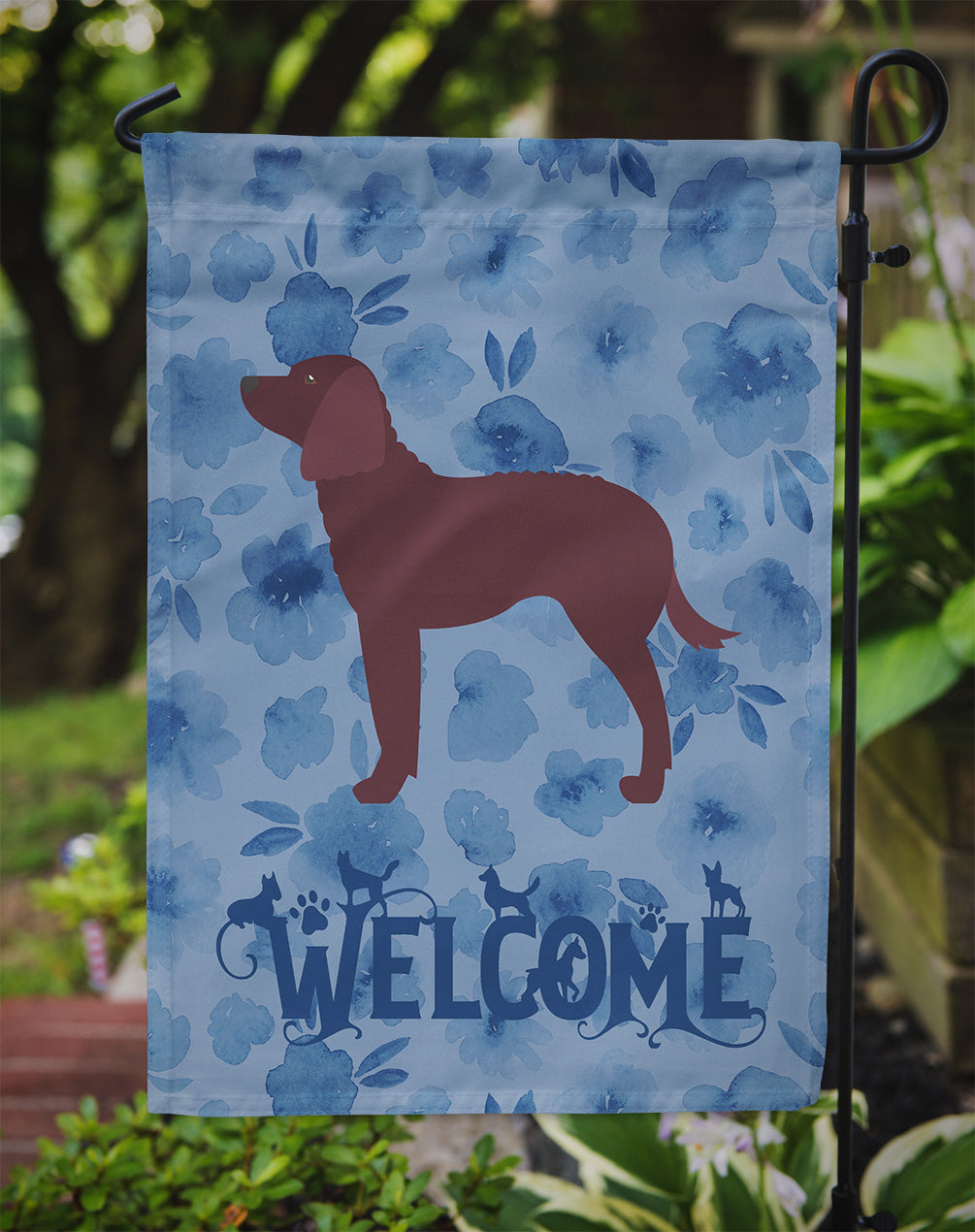 American Water Spaniel Welcome Flag Garden Size CK6128GF  the-store.com.