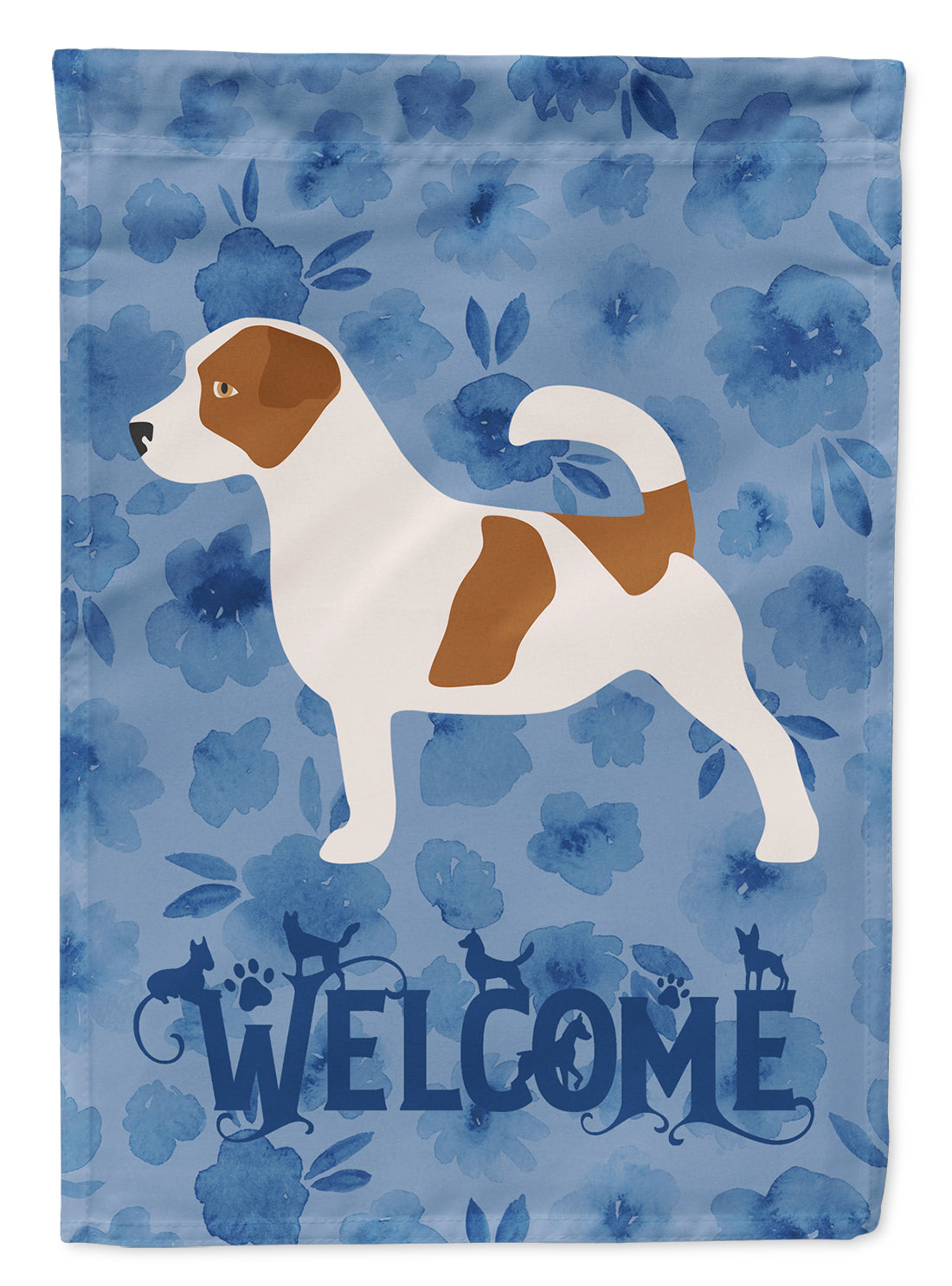 Jack Russell Terrier Welcome Flag Canvas House Size CK6134CHF