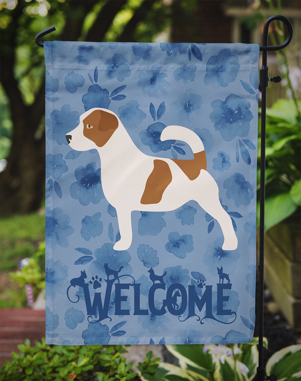 Jack Russell Terrier Welcome Flag Garden Size CK6134GF  the-store.com.