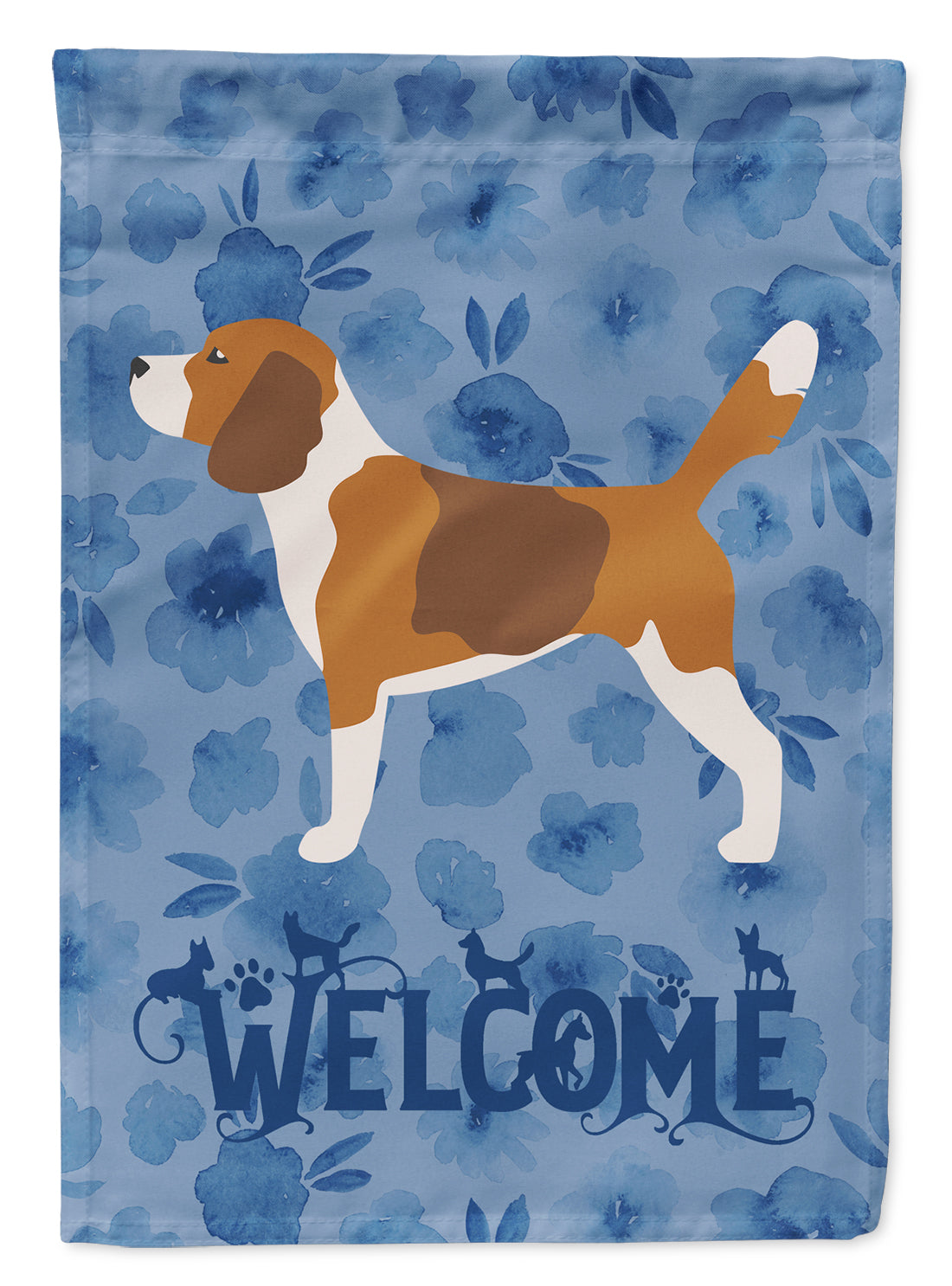 Beagle Welcome Flag Canvas House Size CK6137CHF