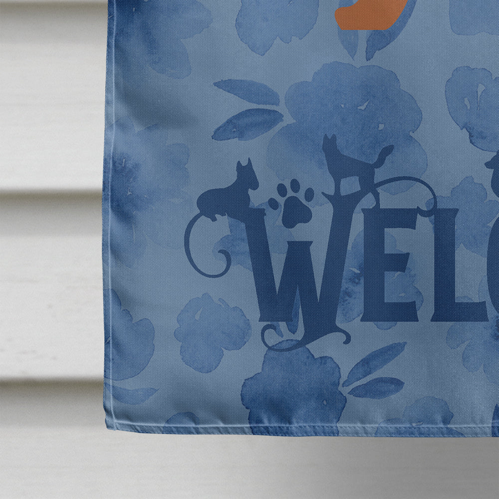 English Cocker Spaniel Welcome Flag Canvas House Size CK6139CHF  the-store.com.