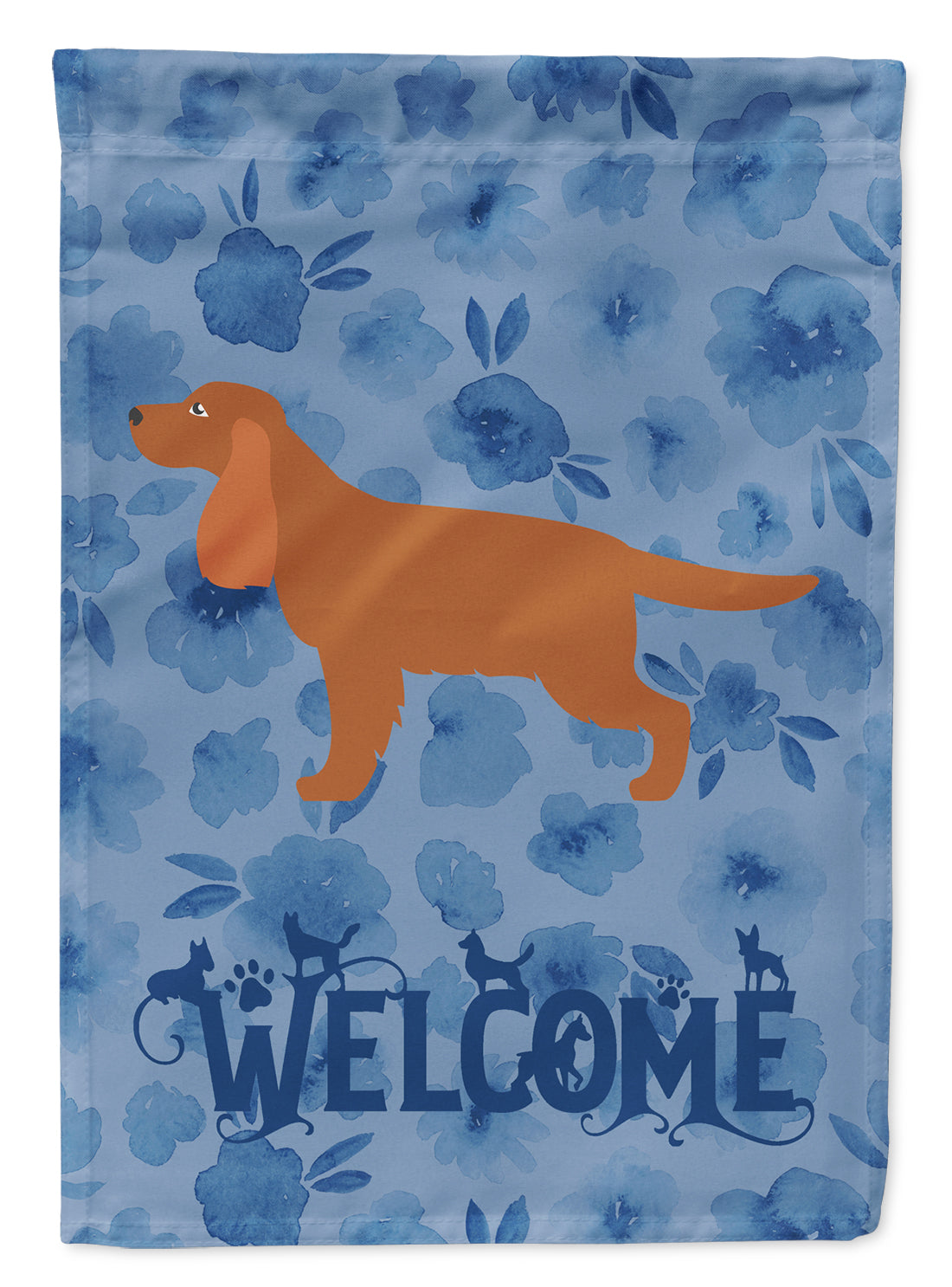 English Cocker Spaniel Welcome Flag Canvas House Size CK6139CHF  the-store.com.