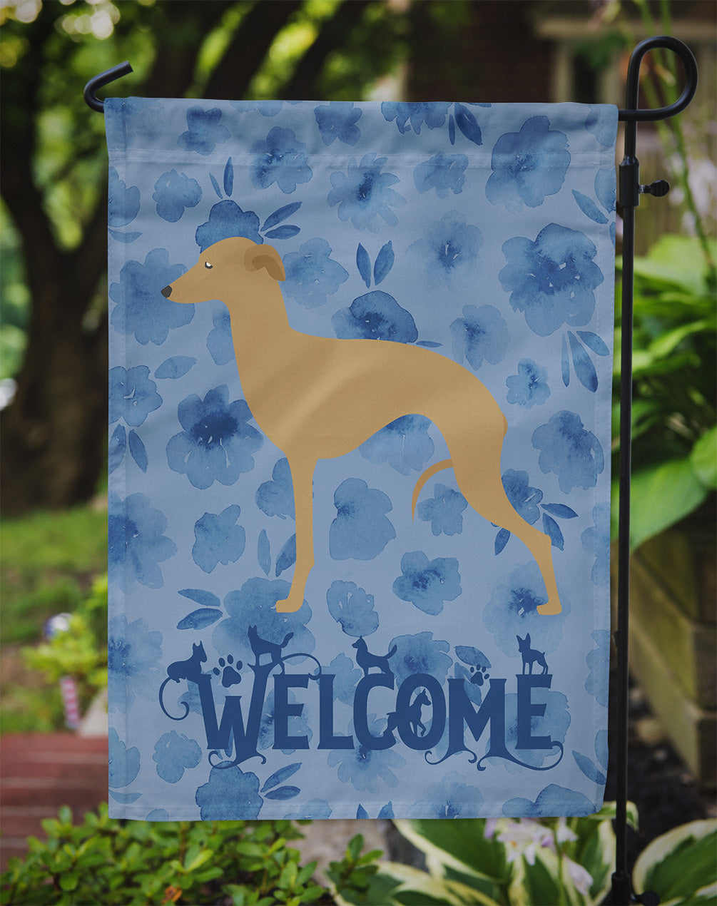 Italian Greyhound Welcome Flag Garden Size CK6141GF