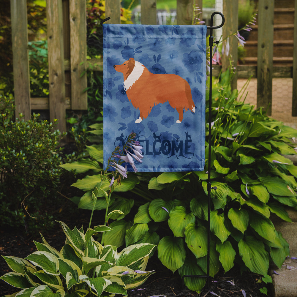 Collie Dog Welcome Flag Garden Size CK6143GF  the-store.com.