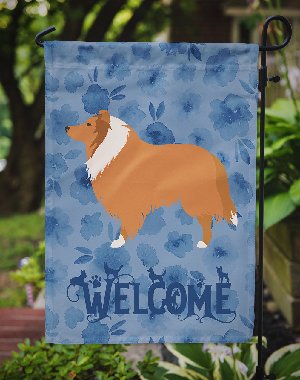 Collie Dog Welcome Flag Garden Size CK6143GF