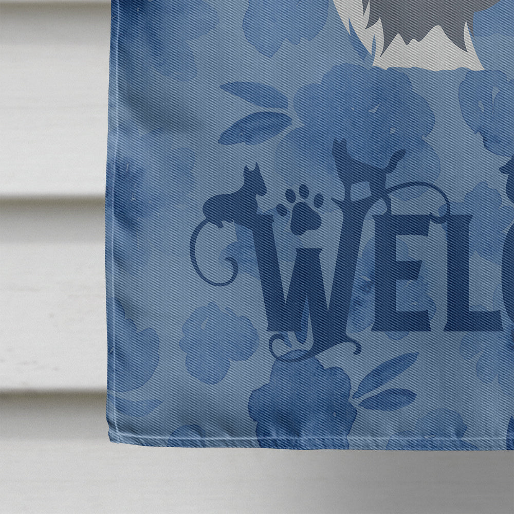 Bearded Collie Dog Welcome Flag Canvas House Size CK6144CHF