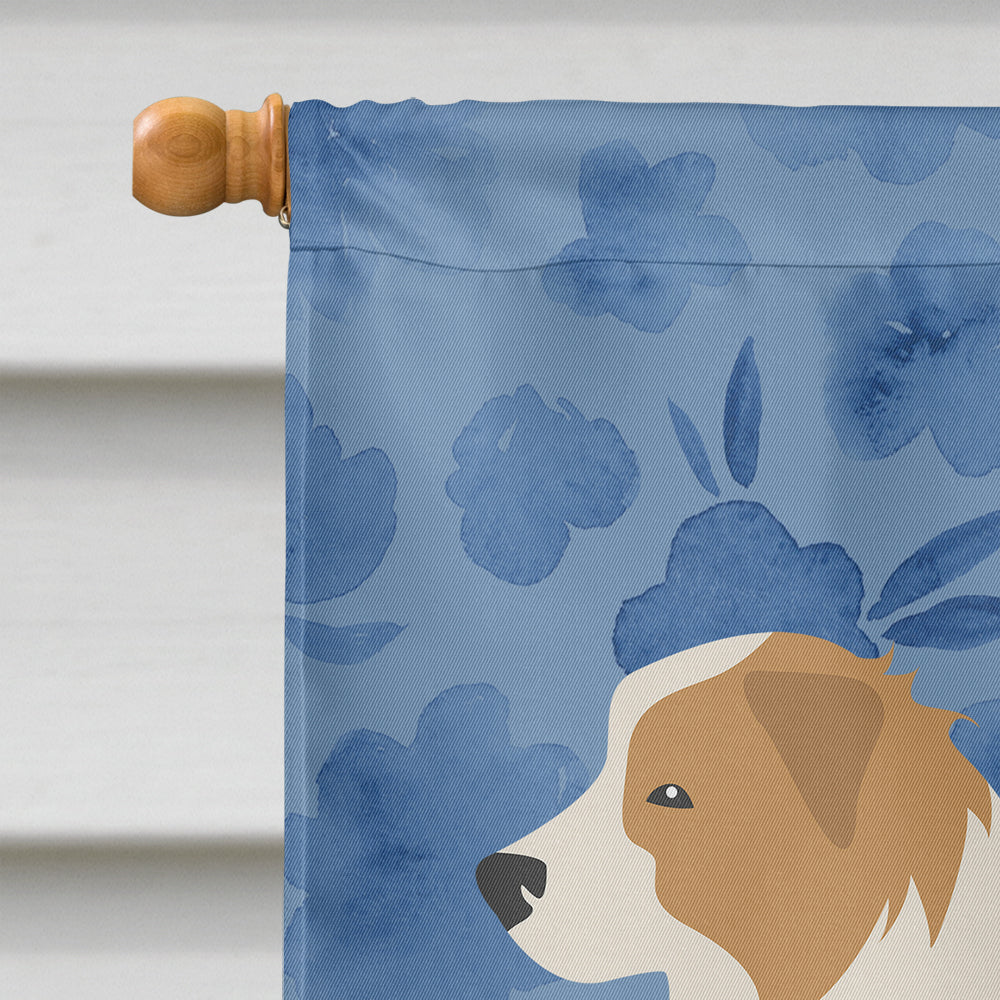Red Border Collie Welcome Flag Canvas House Size CK6149CHF