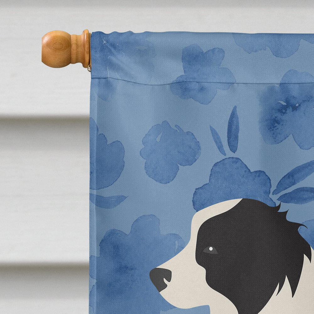 Black Border Collie Welcome Flag Canvas House Size CK6150CHF  the-store.com.
