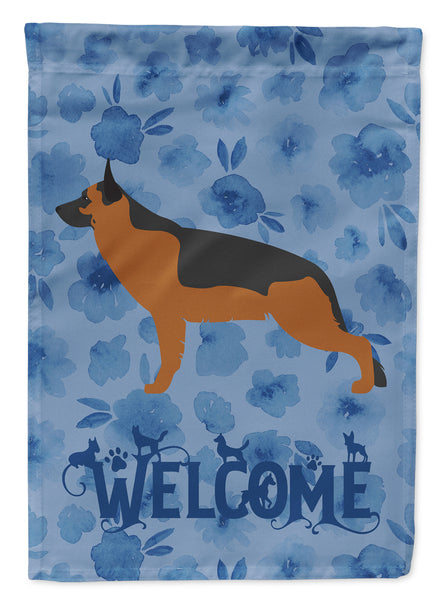 German Shepherd Welcome Flag Canvas House Size CK6151CHF