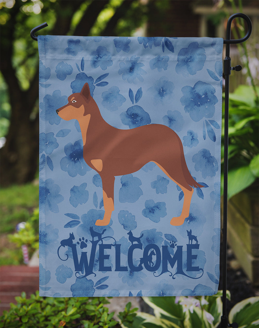 Australian Kelpie Dog Welcome Flag Garden Size CK6156GF  the-store.com.