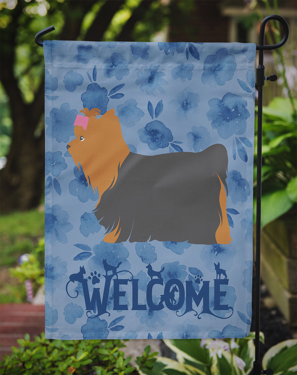 Yorkshire Terrier Yorkie Welcome Flag Garden Size CK6161GF  the-store.com.