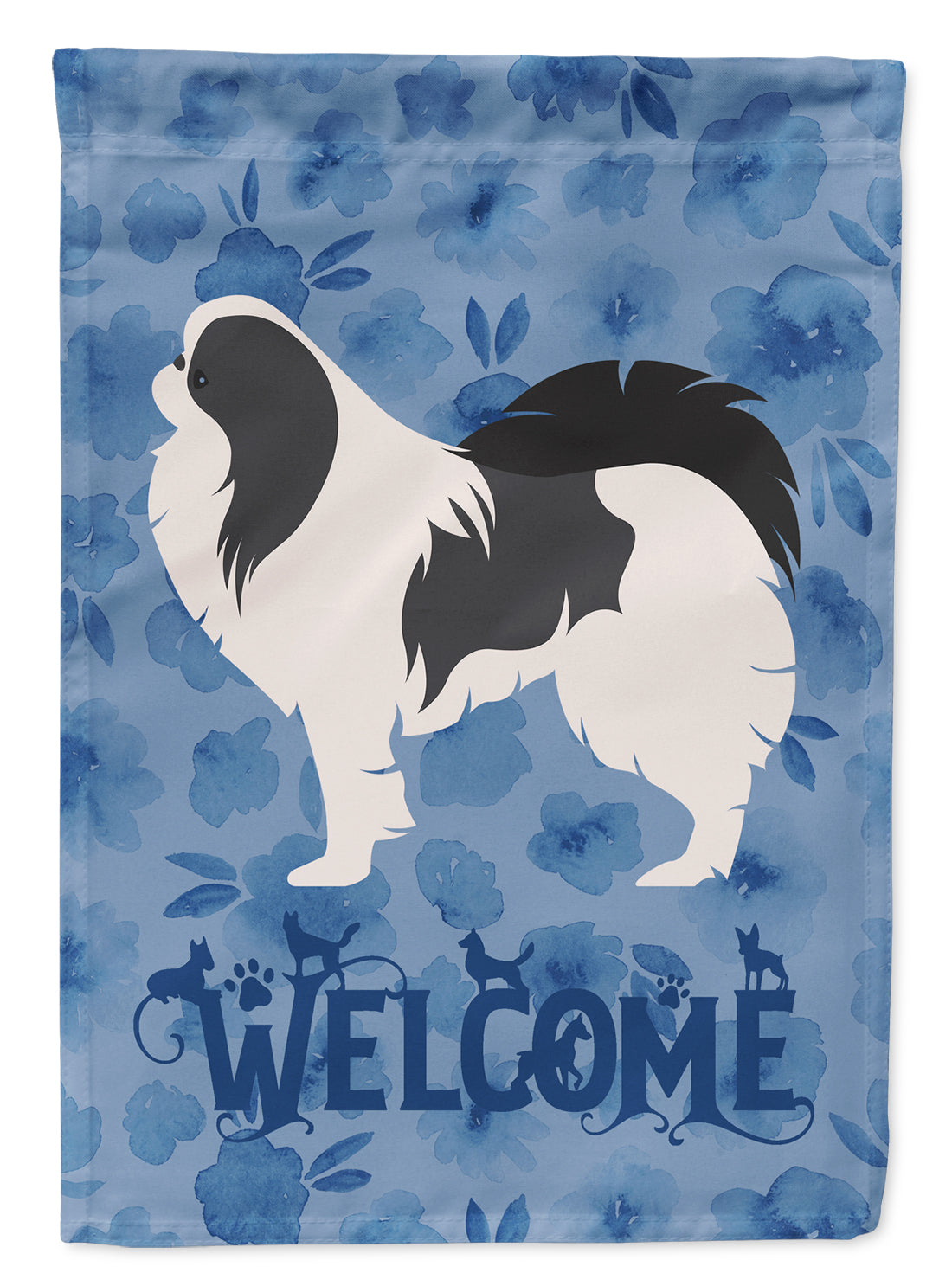 Japanese Chin Welcome Flag Canvas House Size CK6164CHF
