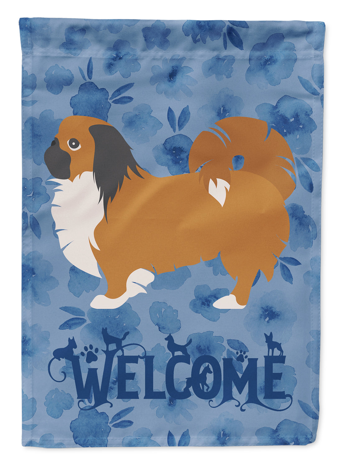 Pekingese Welcome Flag Canvas House Size CK6165CHF  the-store.com.