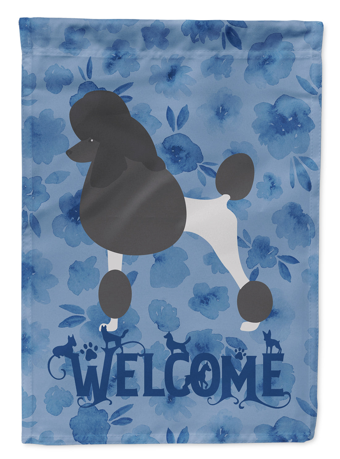 Poodle Welcome Flag Canvas House Size CK6166CHF