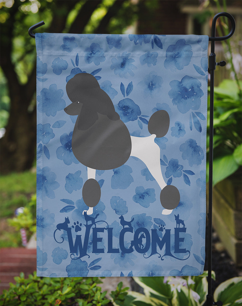 Poodle Welcome Flag Garden Size CK6166GF