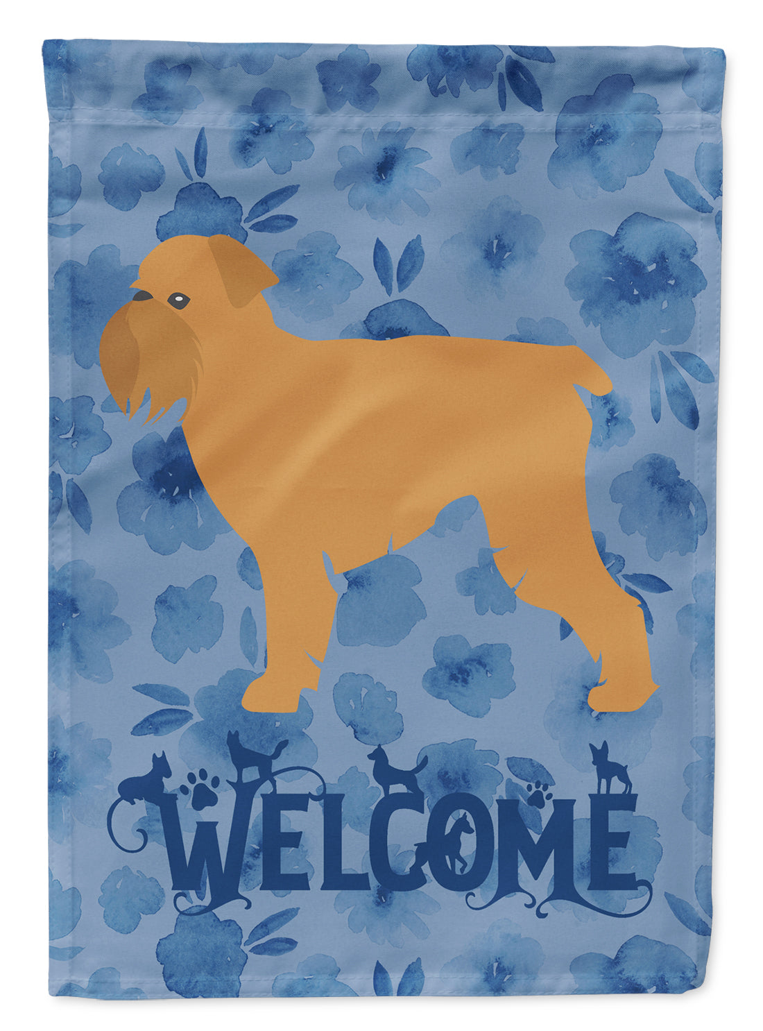 Brussels Griffon Welcome Flag Canvas House Size CK6167CHF