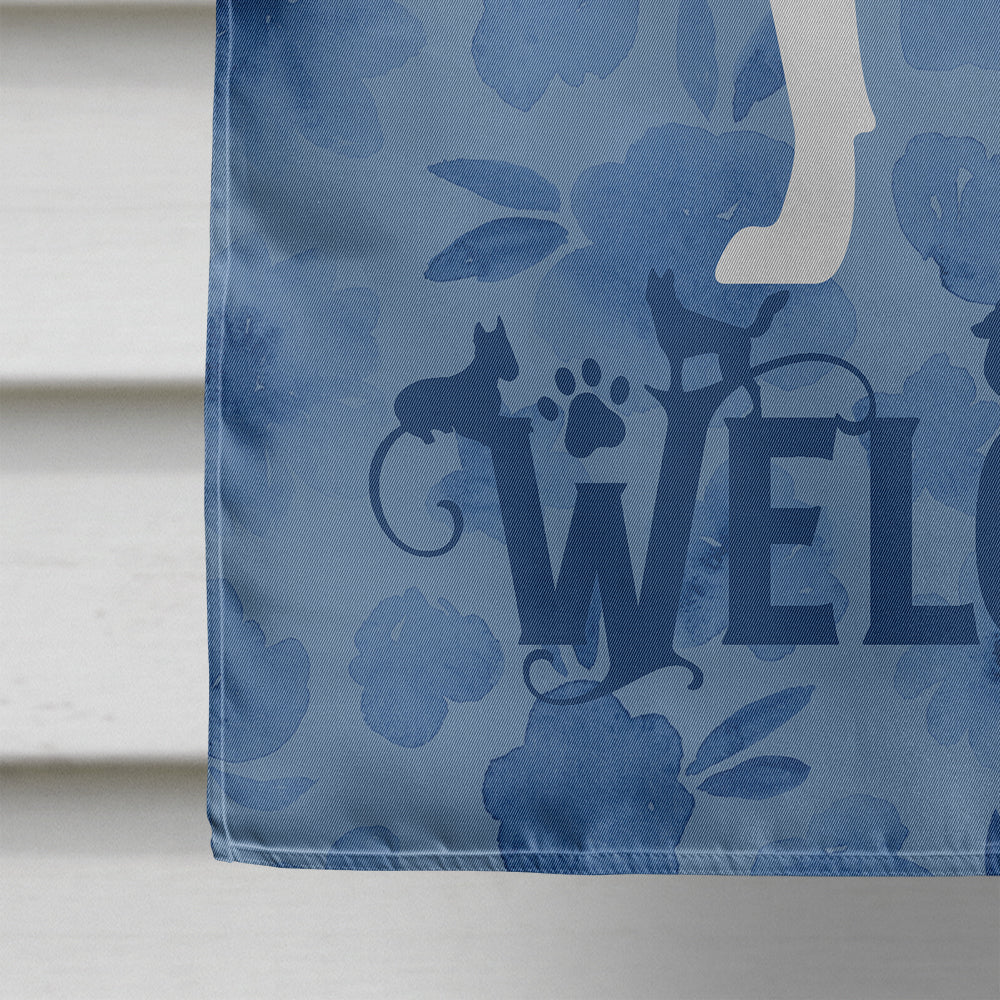 Boston Terrier Welcome Flag Canvas House Size CK6171CHF