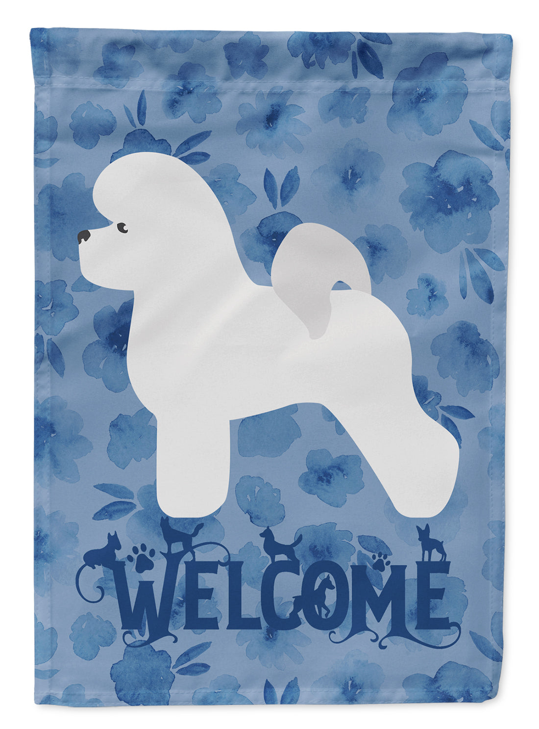 Bichon Frise Welcome Flag Canvas House Size CK6172CHF