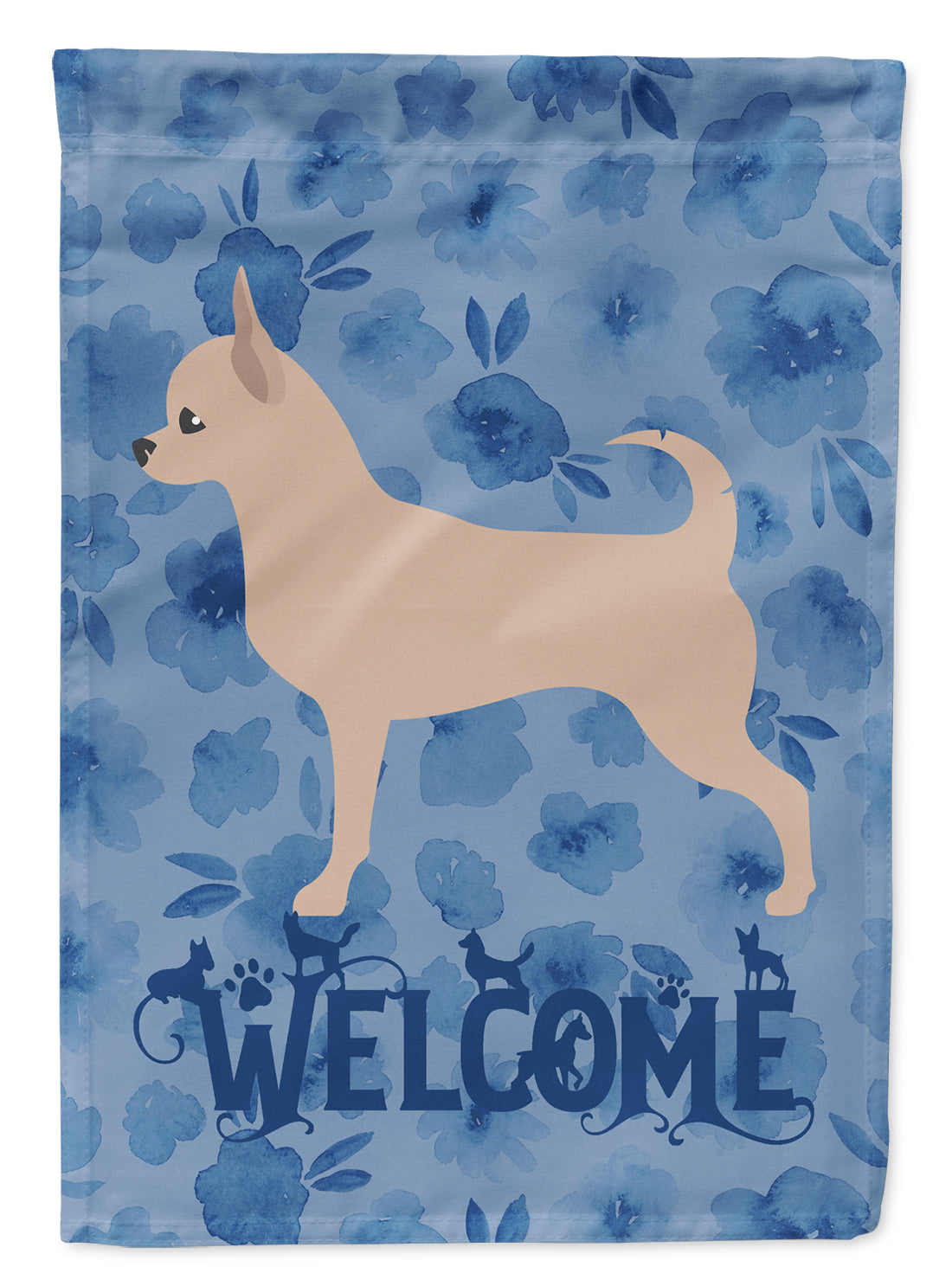 Chihuahua Welcome Flag Canvas House Size CK6177CHF