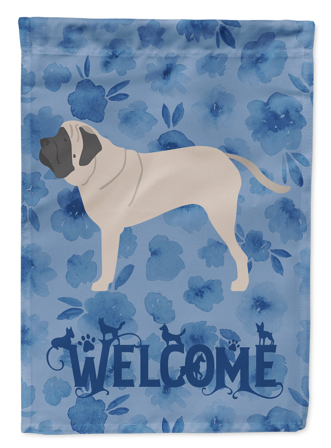 English Mastiff Welcome Flag Canvas House Size CK6183CHF