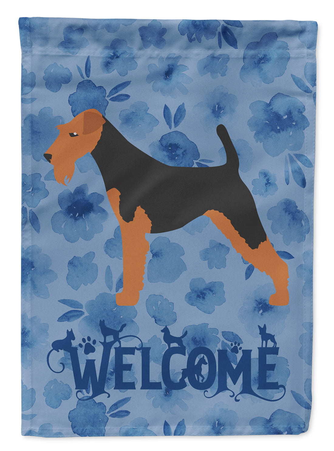 Airedale Terrier Welcome Flag Canvas House Size CK6184CHF