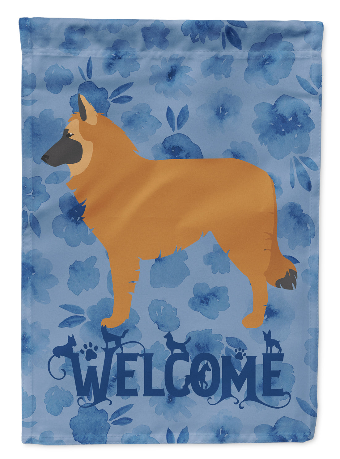 Belgian Shepherd Welcome Flag Canvas House Size CK6188CHF  the-store.com.