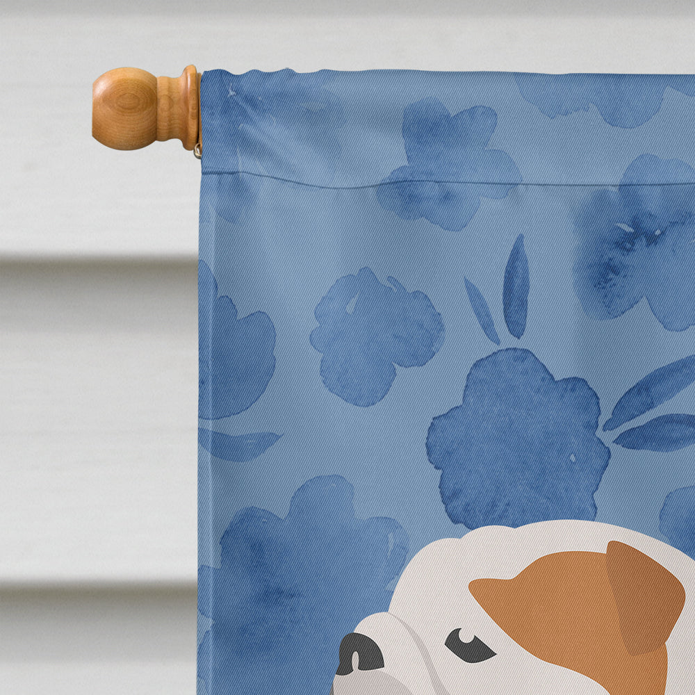 English Bulldog Welcome Flag Canvas House Size CK6189CHF  the-store.com.