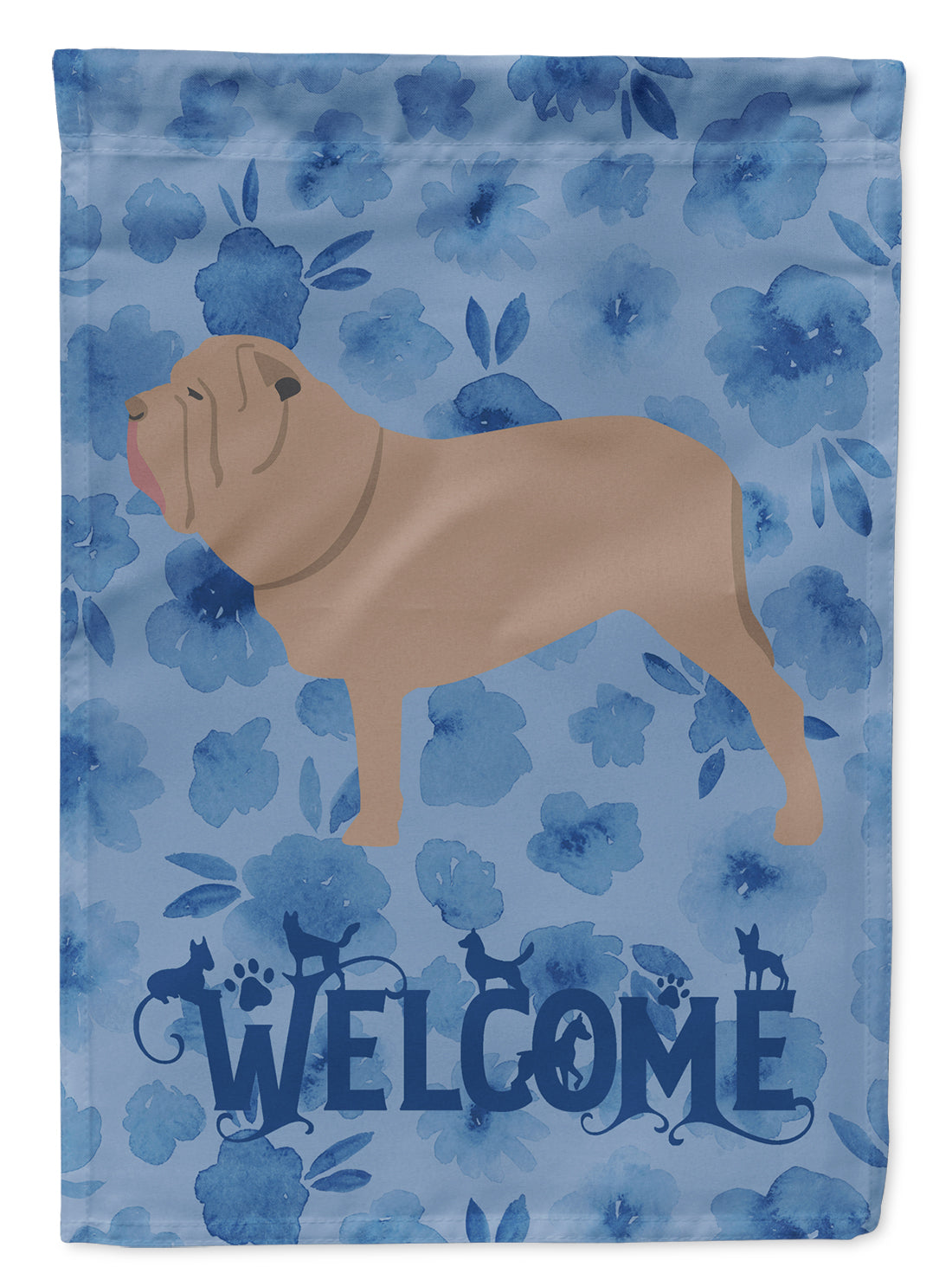 Neapolitan Mastiff Welcome Flag Canvas House Size CK6192CHF  the-store.com.
