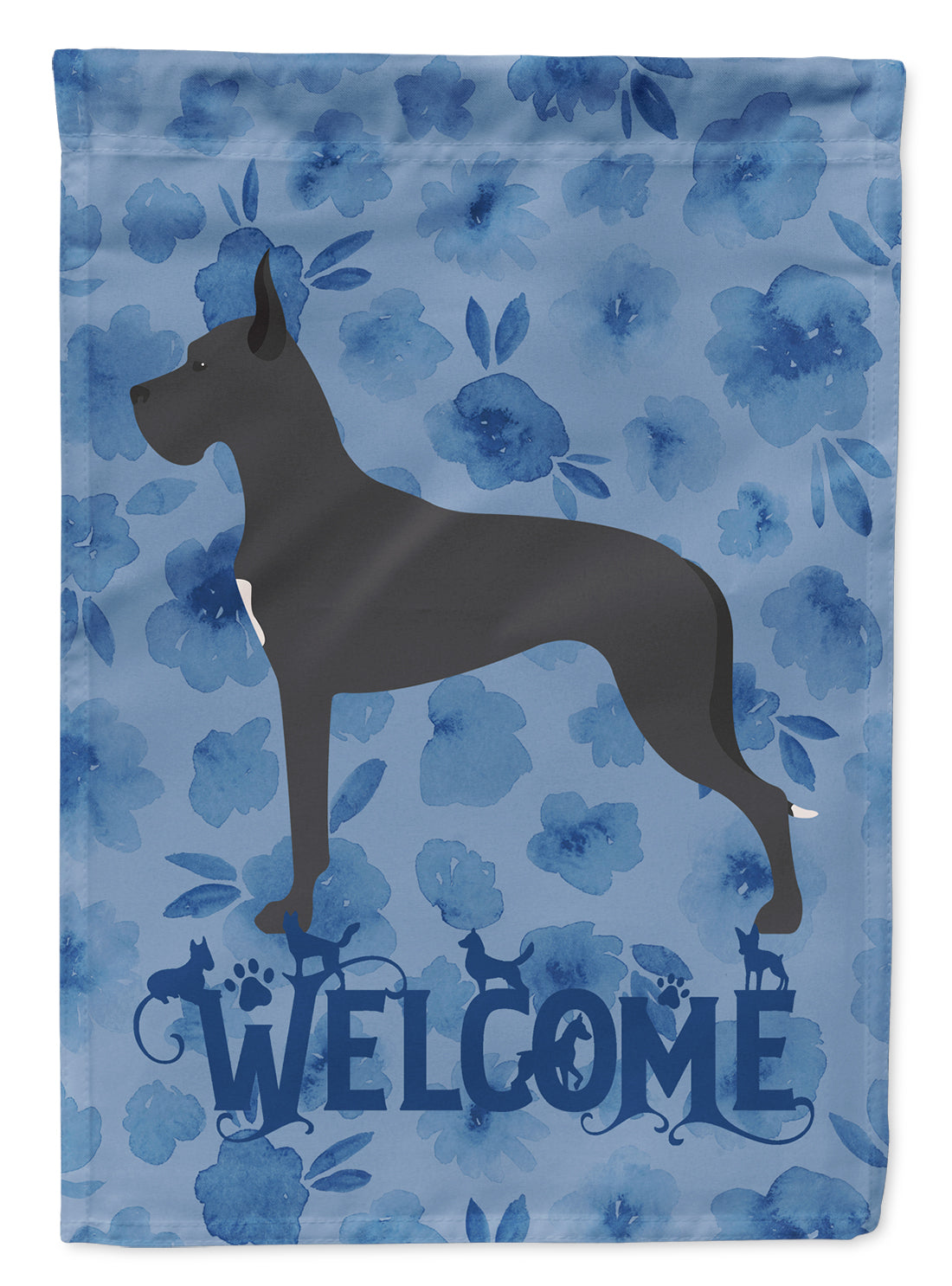 Great Dane Welcome Flag Canvas House Size CK6202CHF