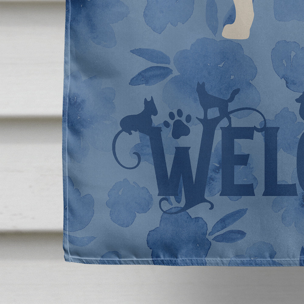 Bull Terrier Welcome Flag Canvas House Size CK6205CHF  the-store.com.