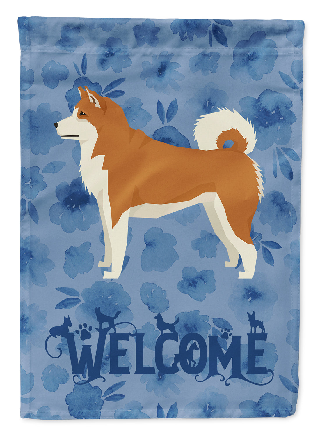 Akita Welcome Flag Canvas House Size CK6216CHF