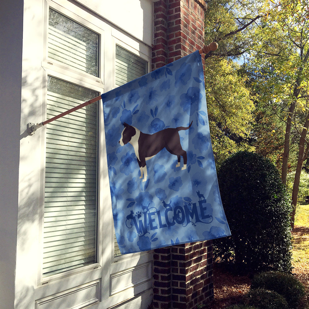 American Staffordshire Terrier Welcome Flag Canvas House Size CK6219CHF  the-store.com.