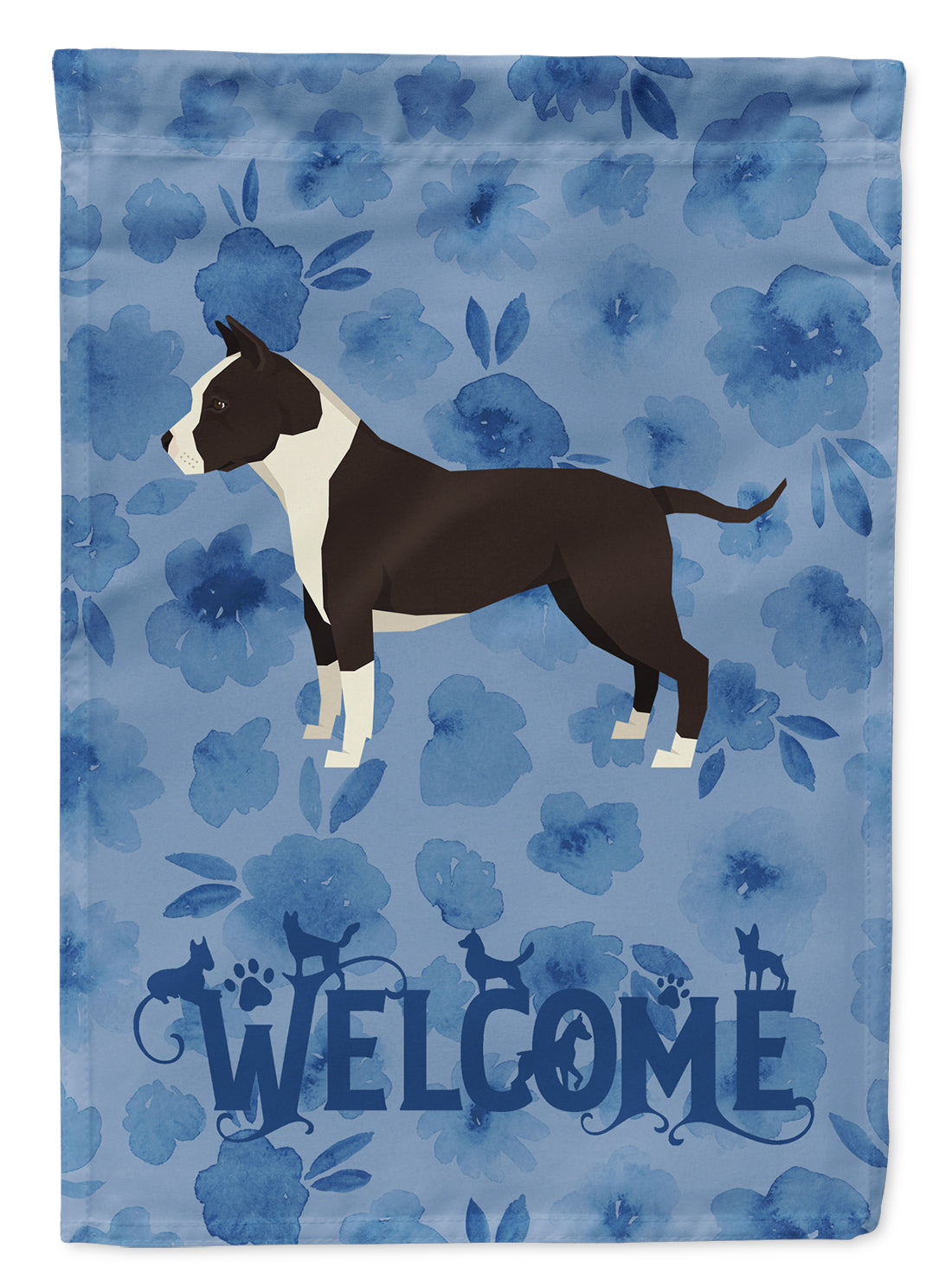 American Staffordshire Terrier Welcome Flag Garden Size CK6219GF