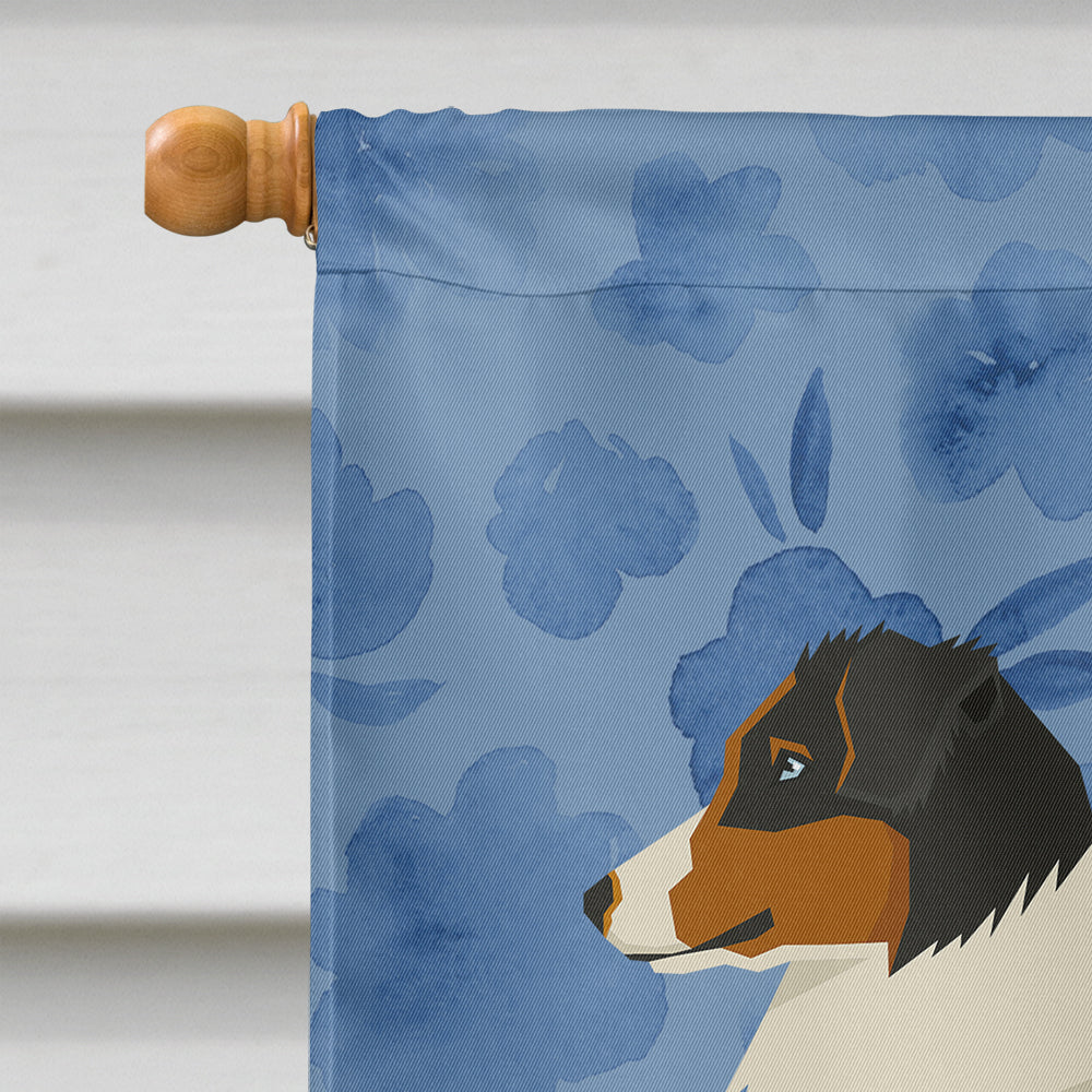 Australian Shepherd Welcome Flag Canvas House Size CK6220CHF  the-store.com.