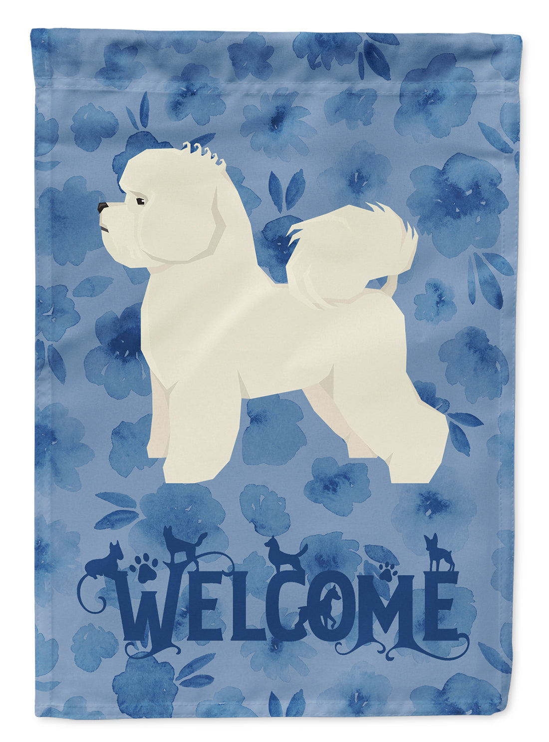 Bichon Frise Welcome Flag Canvas House Size CK6225CHF