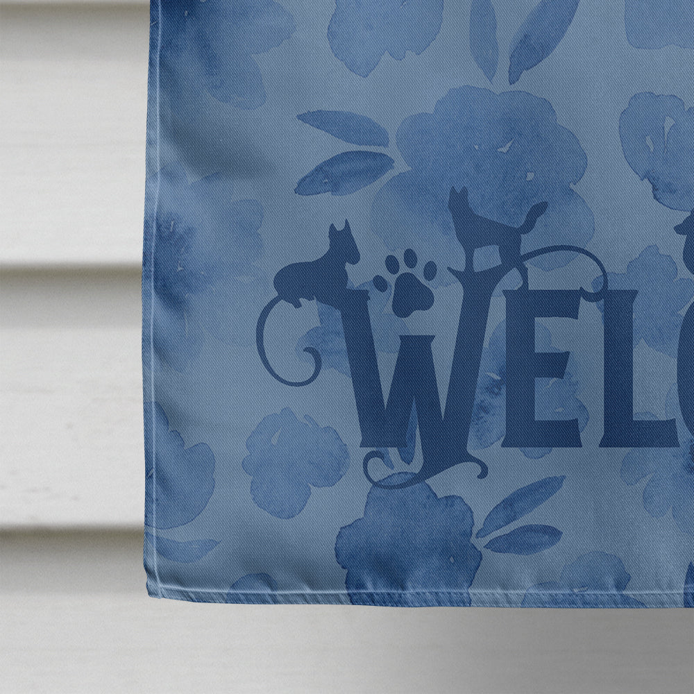 Border Collie Welcome Flag Canvas House Size CK6226CHF  the-store.com.