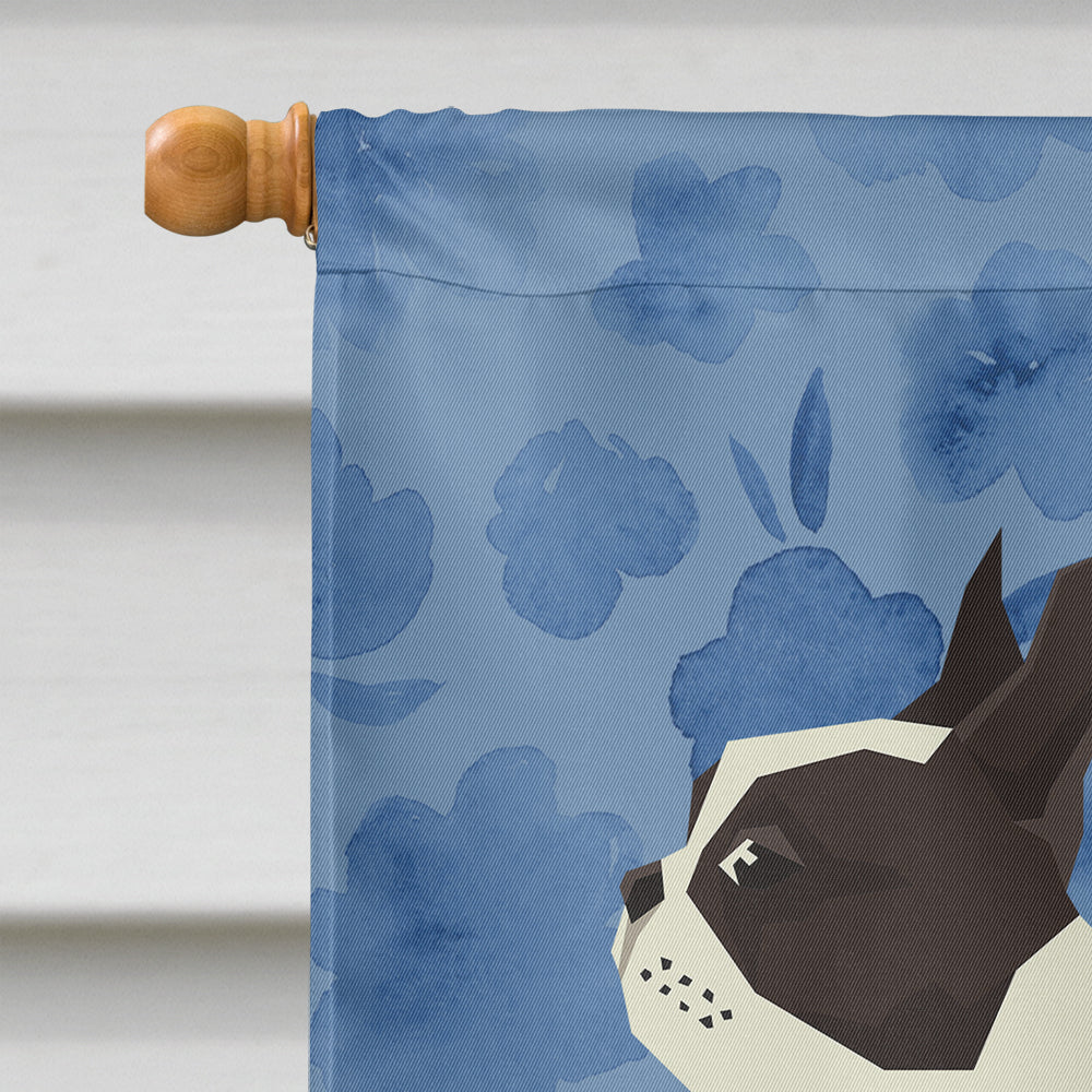 Boston Terrier Welcome Flag Canvas House Size CK6229CHF