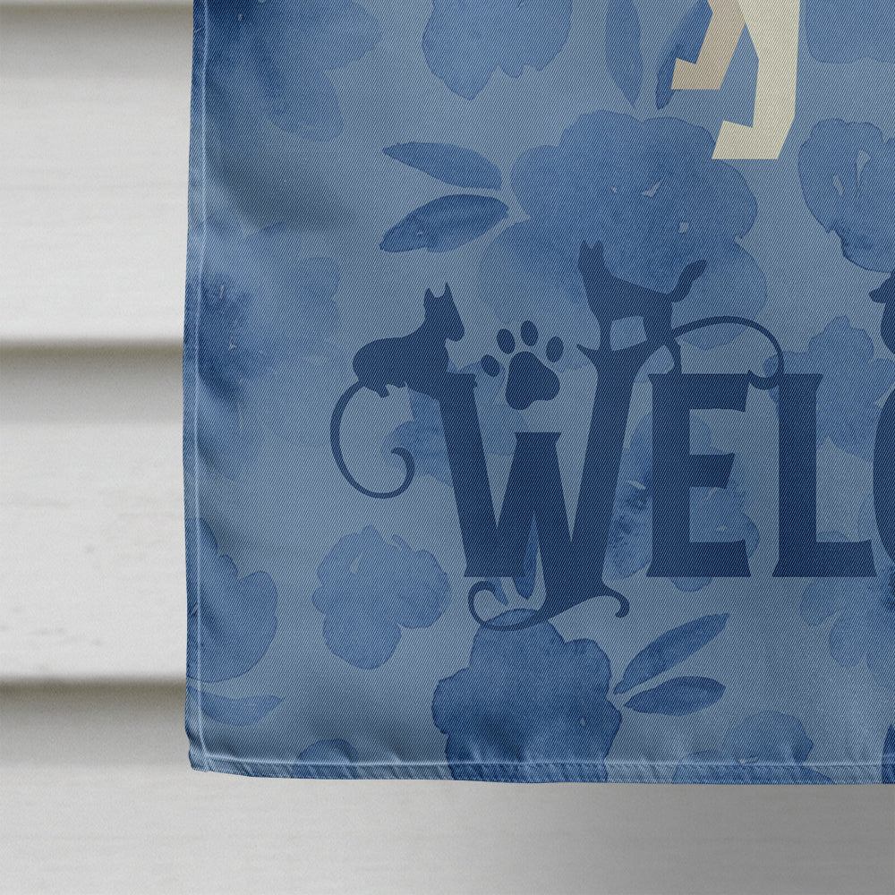 Boston Terrier Welcome Flag Canvas House Size CK6229CHF  the-store.com.