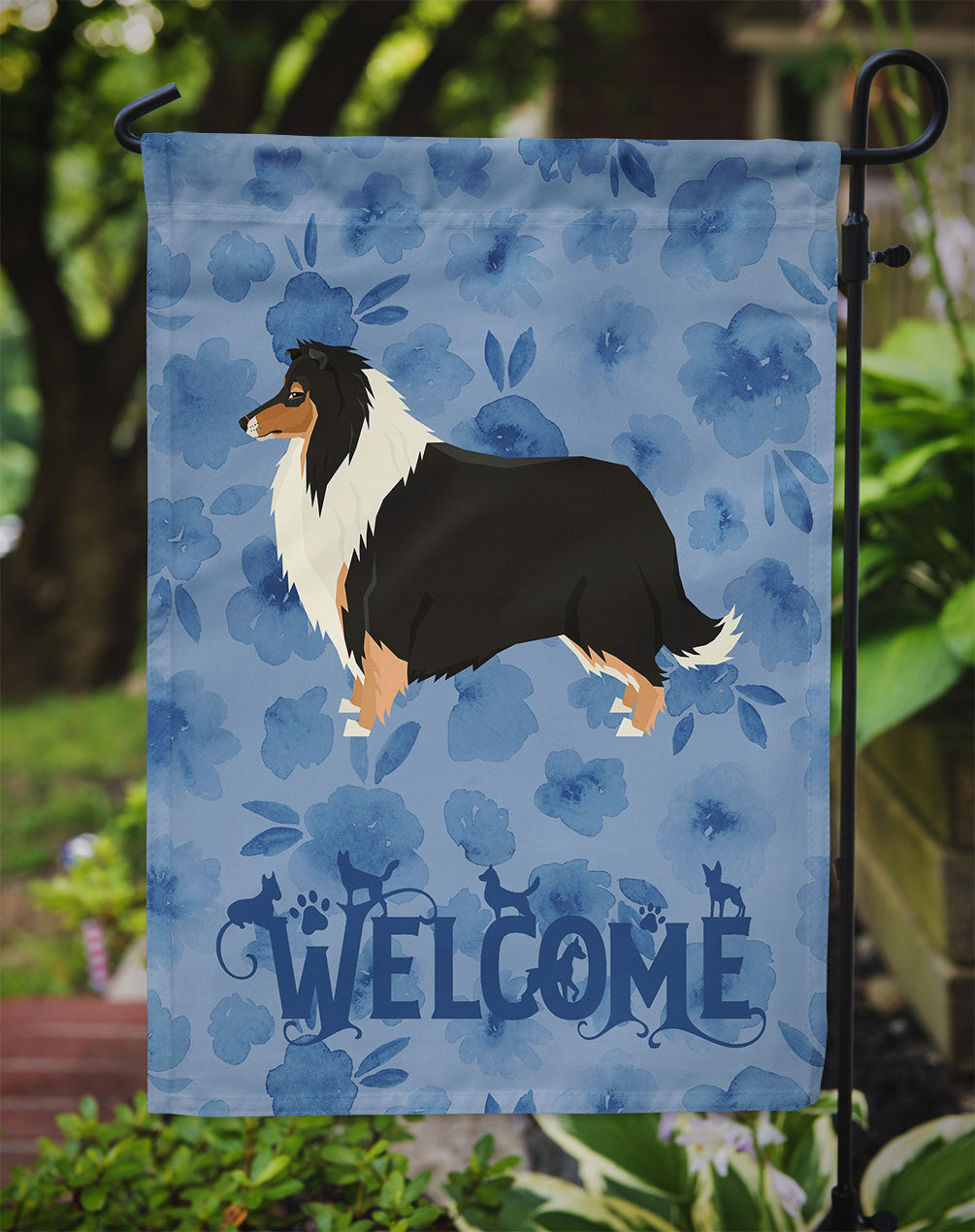 Collie Welcome Flag Garden Size CK6236GF  the-store.com.