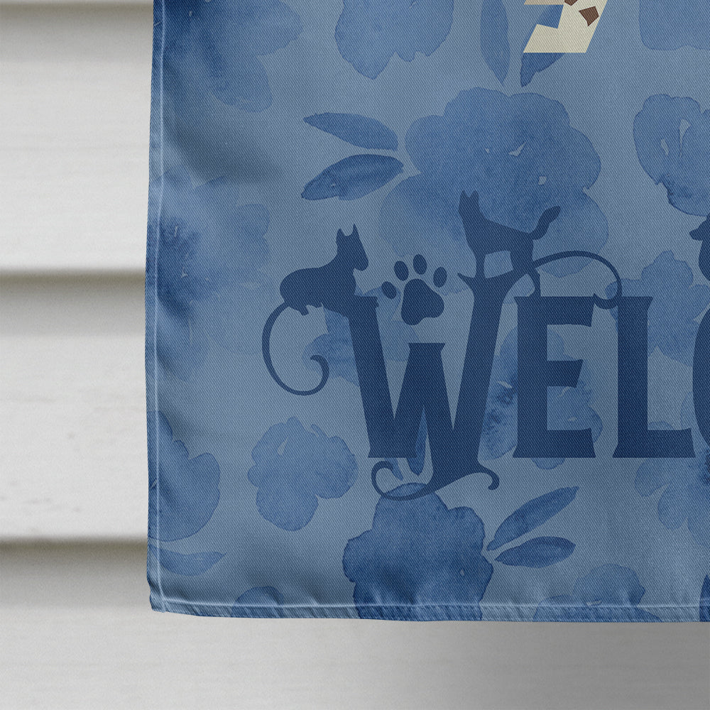English Springer Spaniel Welcome Flag Canvas House Size CK6241CHF  the-store.com.