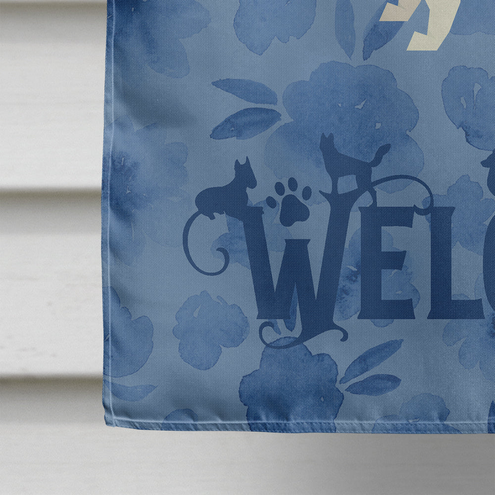French Bulldog Welcome Flag Canvas House Size CK6243CHF  the-store.com.