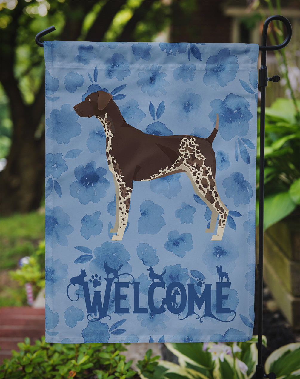German Shorthaired Pointer Welcome Flag Garden Size CK6245GF  the-store.com.