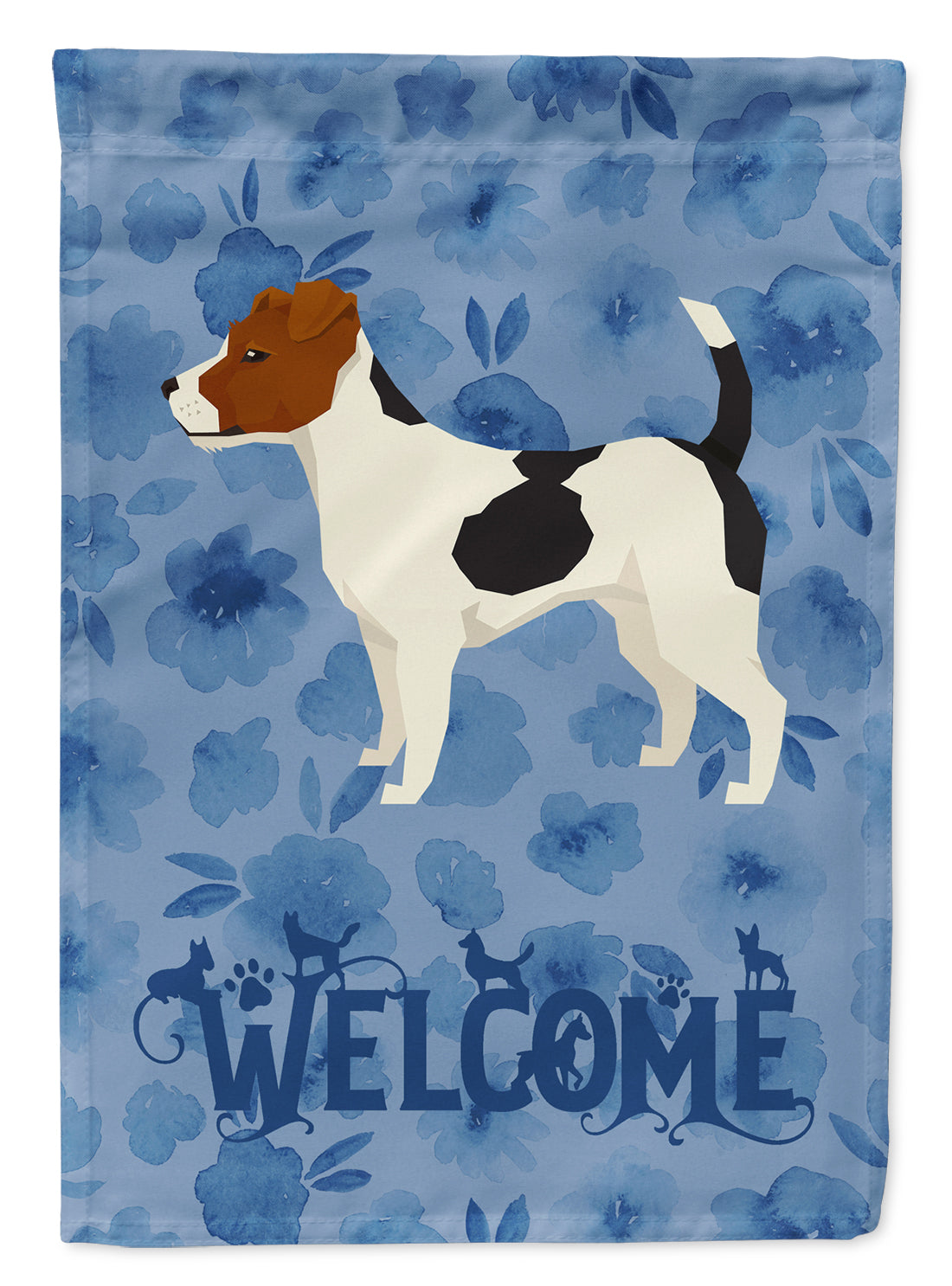 Jack Russell Terrier Welcome Flag Canvas House Size CK6251CHF